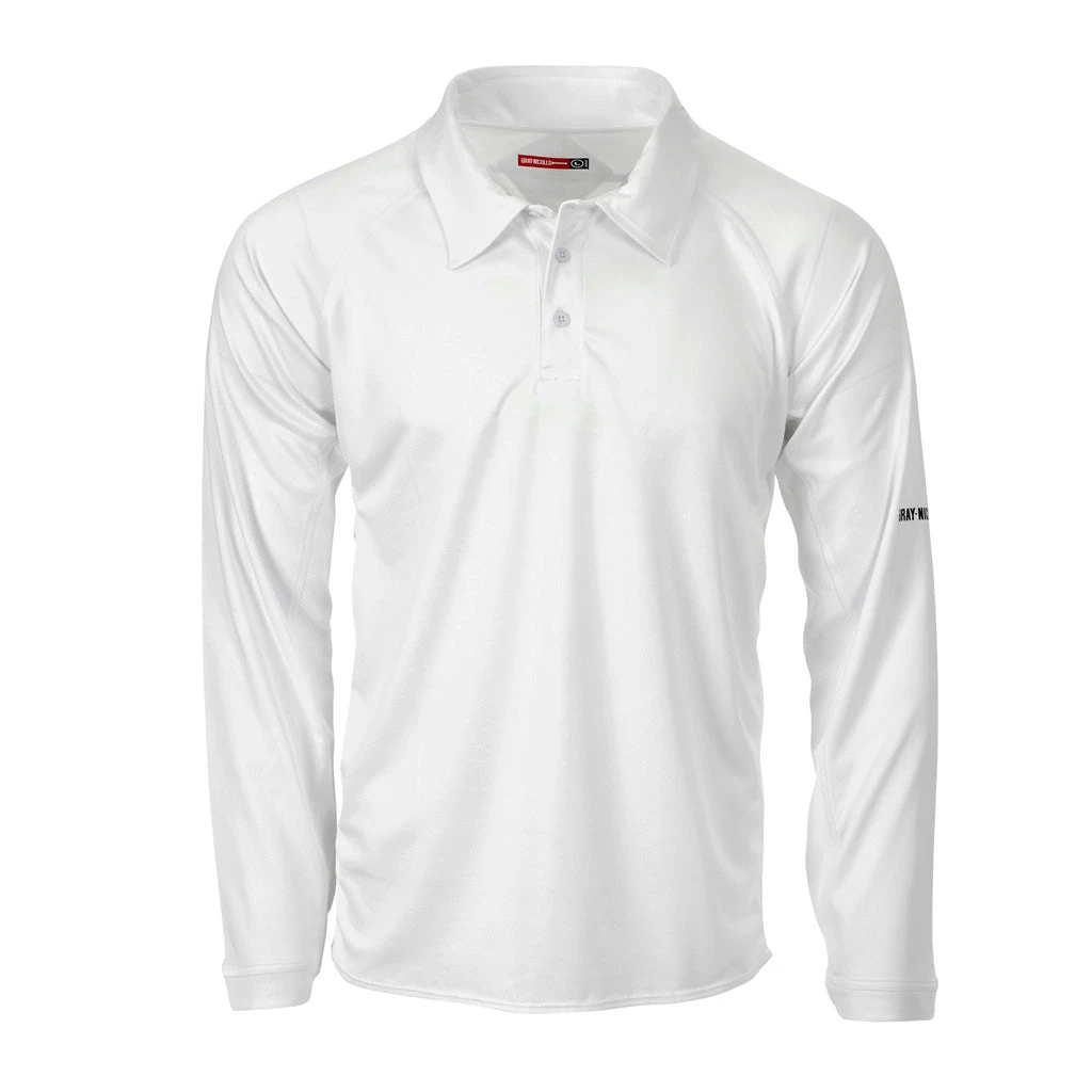 GRAY NICOLLS SELECT JUNIOR LONG SLEEVE SHIRT 1 GRAY NICOLLS SELECT JUNIOR LONG SLEEVE SHIRT