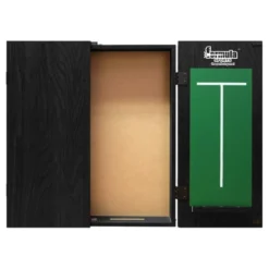 FORMULA MDF DART BOARD CABINET 8 FORMULA MDF DART BOARD CABINET -Sports Gear Shop 605104 MDF Black Cabinet Open LR