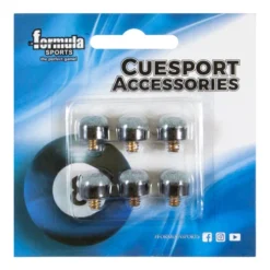 FORMULA POOL CUE TIPS 10M SCREW ON PACK OF 6