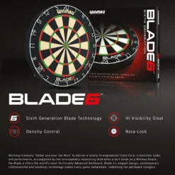 WINMAU BLADE 6 DART BOARD -Sports Gear Shop 9594098 blade6 v2 5
