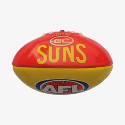 BURLEY GOLD COAST SUNS AFL PVC CLUB FOOTBALL 16CM