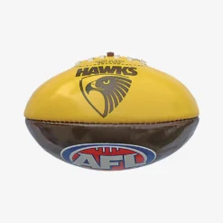 BURLEY HAWTHORN HAWKS AFL PVC CLUB FOOTBALL 16CM