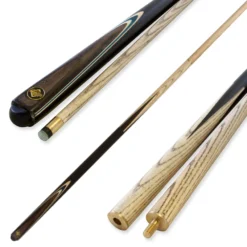 POOL CUE A13 ASH COLOUR INLAYS 2PCE