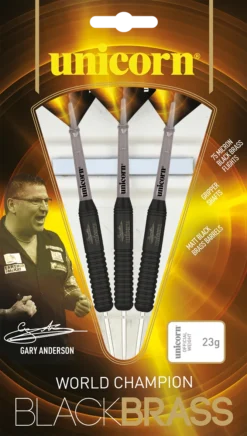 UNICORN BLACK BRASS - GARY ANDERSON -Sports Gear Shop black brass packaging steel 1024x1024 2x 376b2553 c76b 48a1 b026 f146db75b3ad