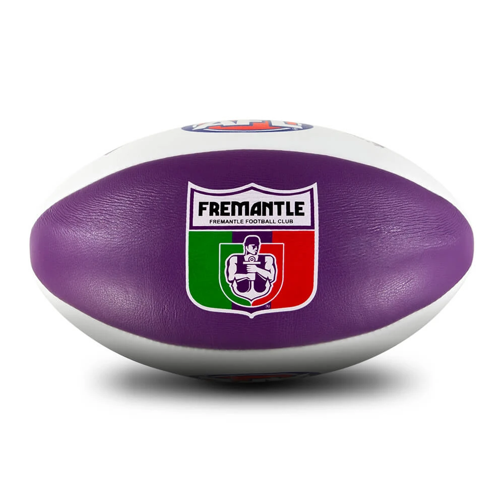 SHERRIN FREMANTLE DOCKERS CLUB LEATHER FOOTBALL 4 SHERRIN FREMANTLE DOCKERS CLUB LEATHER FOOTBALL - Image 4