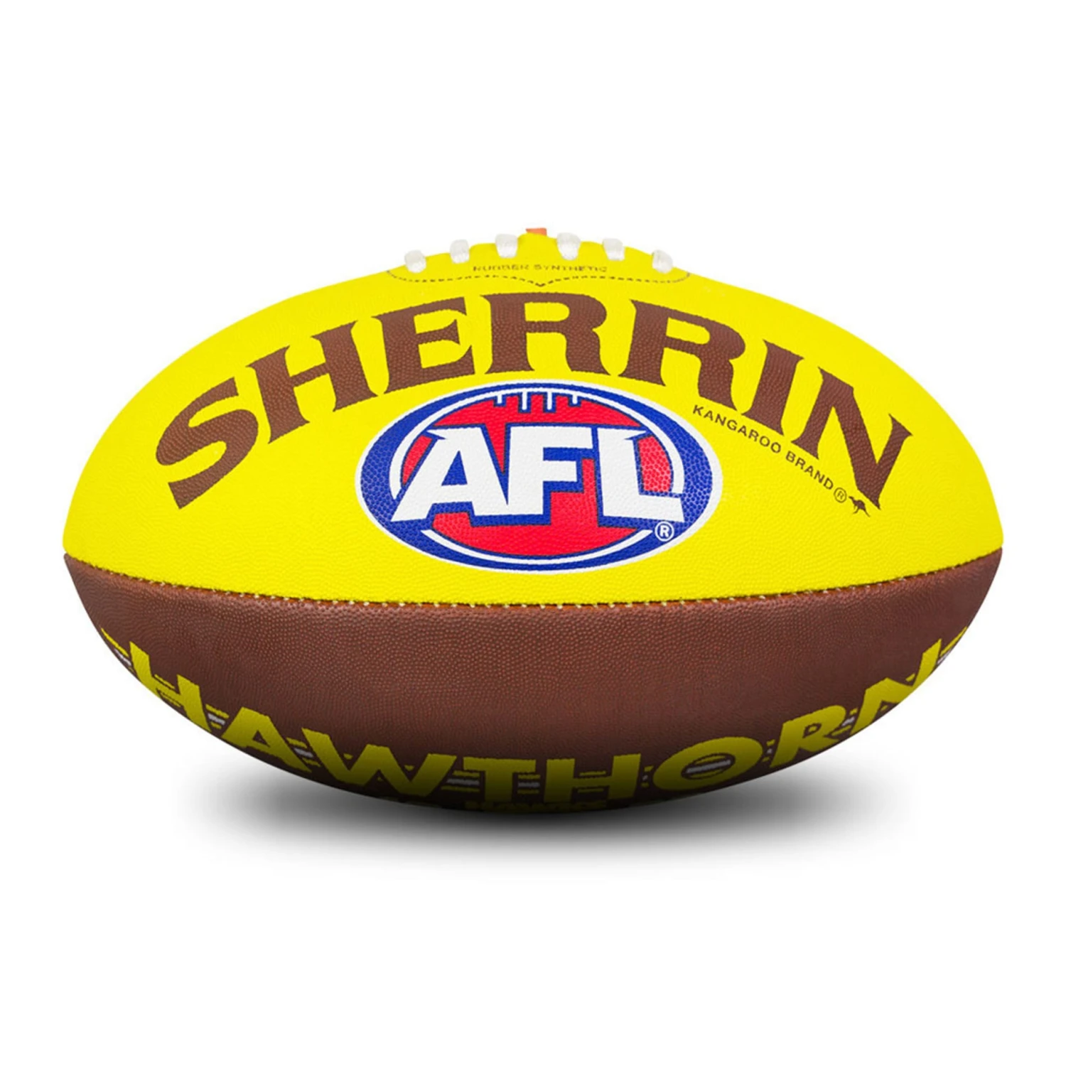 SHERRIN AFL CLUB SUPPORTER SYNTHETIC FOOTBALL - HAWTHORN 2 SHERRIN AFL CLUB SUPPORTER SYNTHETIC FOOTBALL - HAWTHORN - Image 2