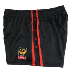 Burley SEKEM FOOTBALL SHORTS MENS WACF SPLICED - BLACK/RED