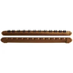 FORMULA POOL CUE WALL RACK OAK 12 CUE