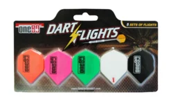 ONE 80 SET OF 5 DART FLIGHTS - STANDARD 13