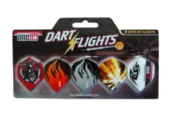ONE 80 SET OF 5 DART FLIGHTS- STANDARD 12